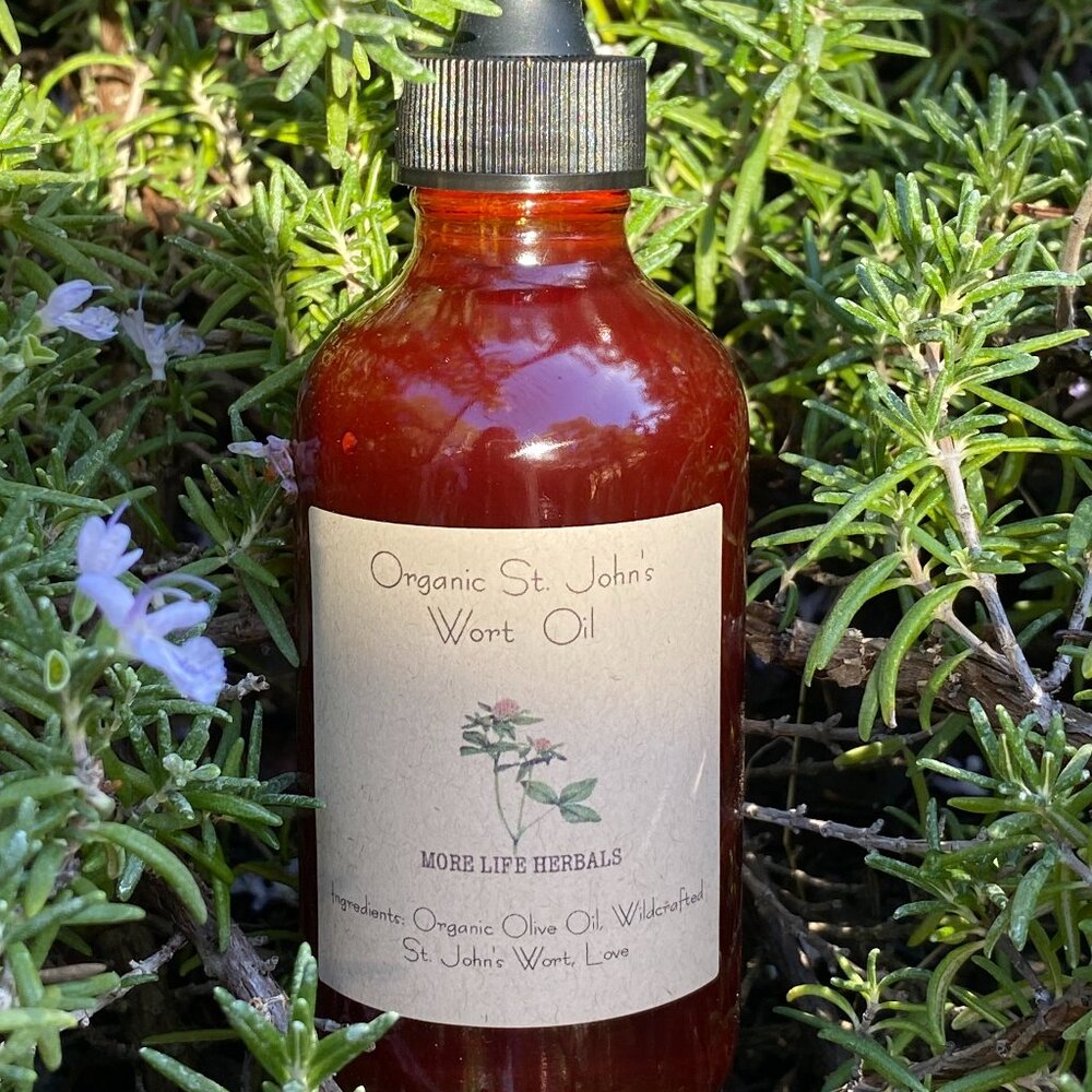 Organic St. John's Wort Oil - 2oz.  Wildcrafted & Organic Skincare